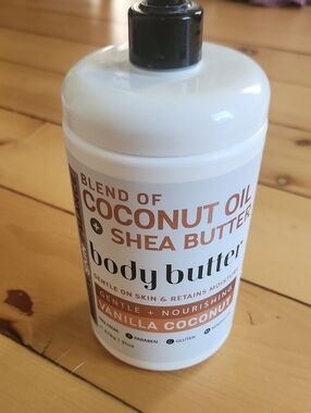 Vanilla Coconut Body Butter with Coconut Oil & Shea Butter - White